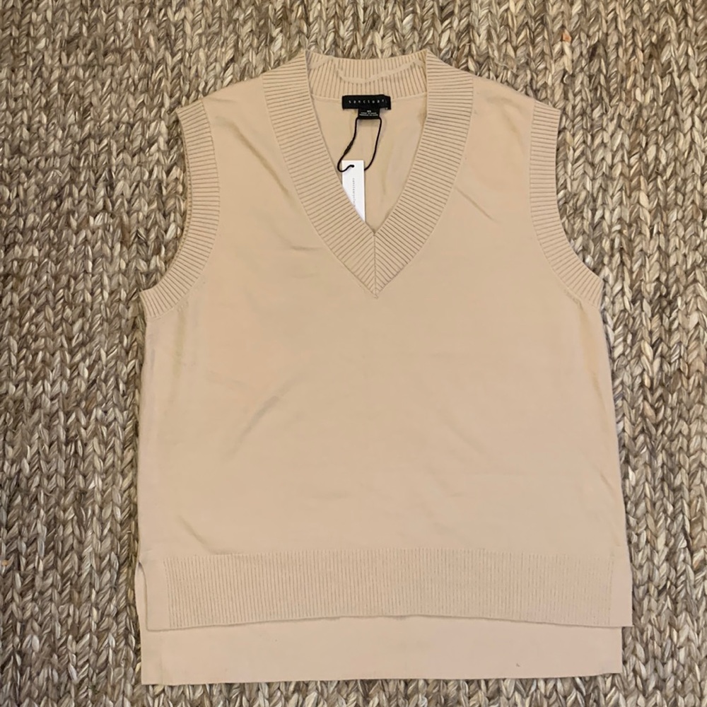 Tan sweater vest